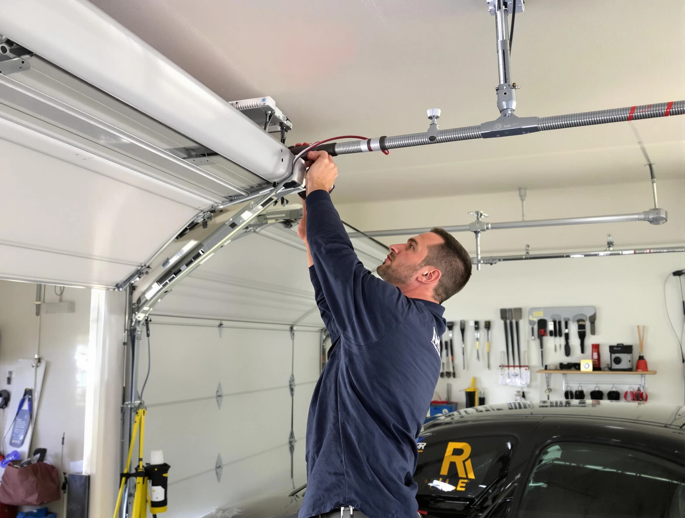 Middlesex Garage Door Repair technician performing garage door cable repair in Middlesex