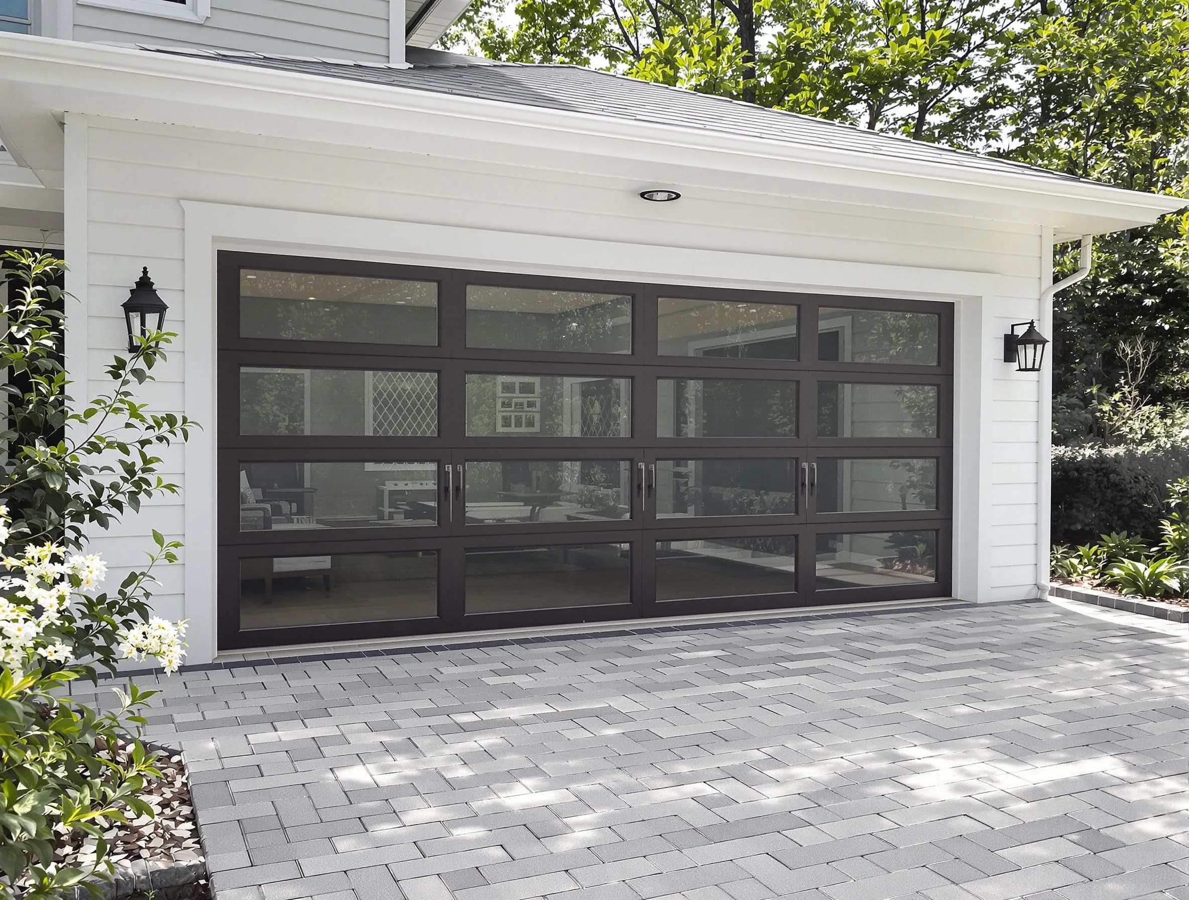 Middlesex Garage Door Repair design specialist presenting custom garage door options to Middlesex homeowner