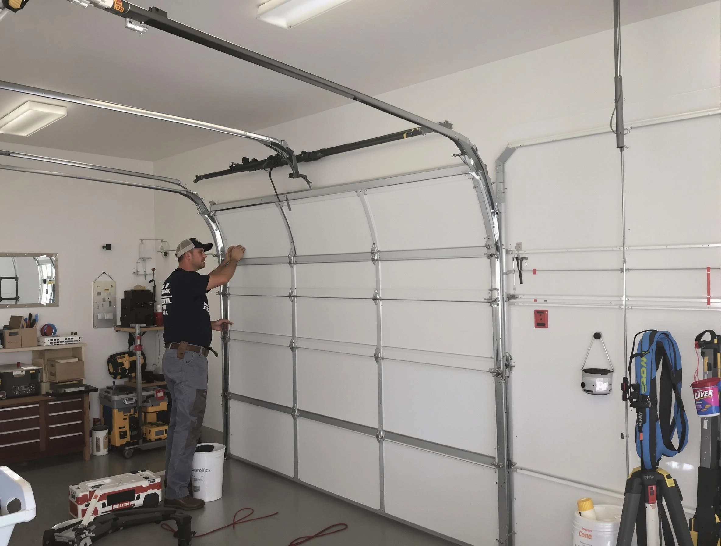 Middlesex Garage Door Repair team installing new garage door in Middlesex