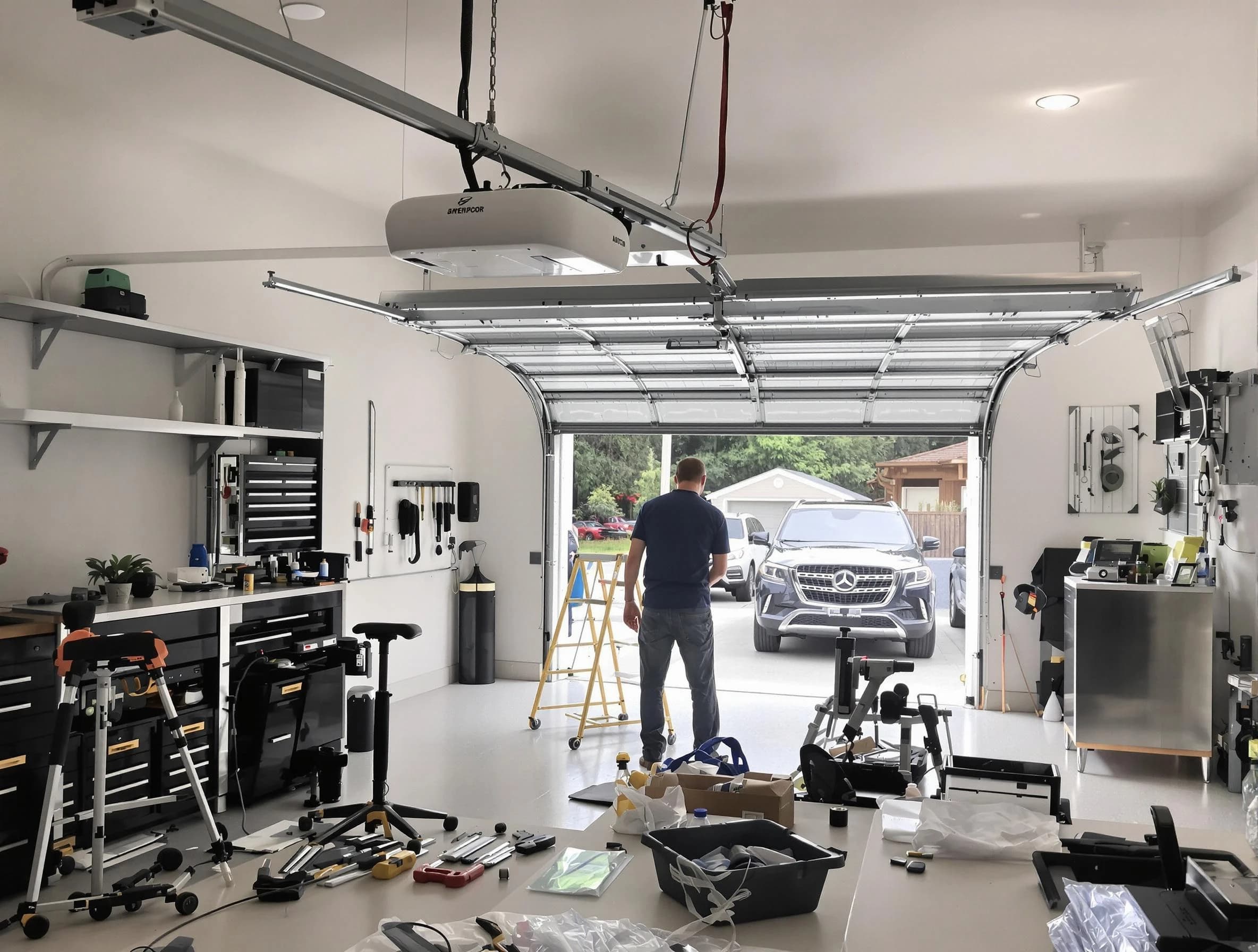 Garage door opener installation by Middlesex Garage Door Repair in Middlesex