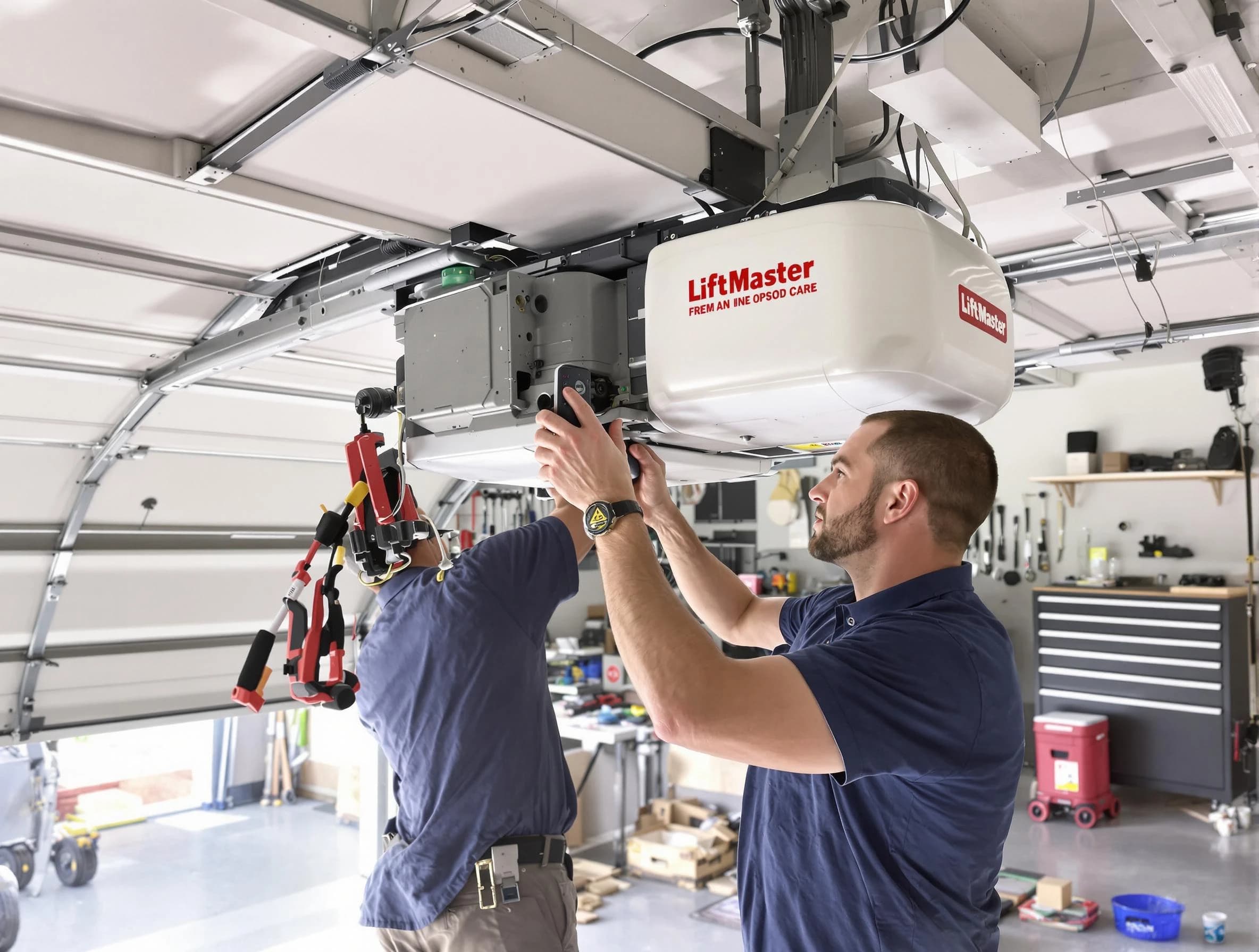 Middlesex Garage Door Repair technician performing advanced diagnostics on garage opener in Middlesex