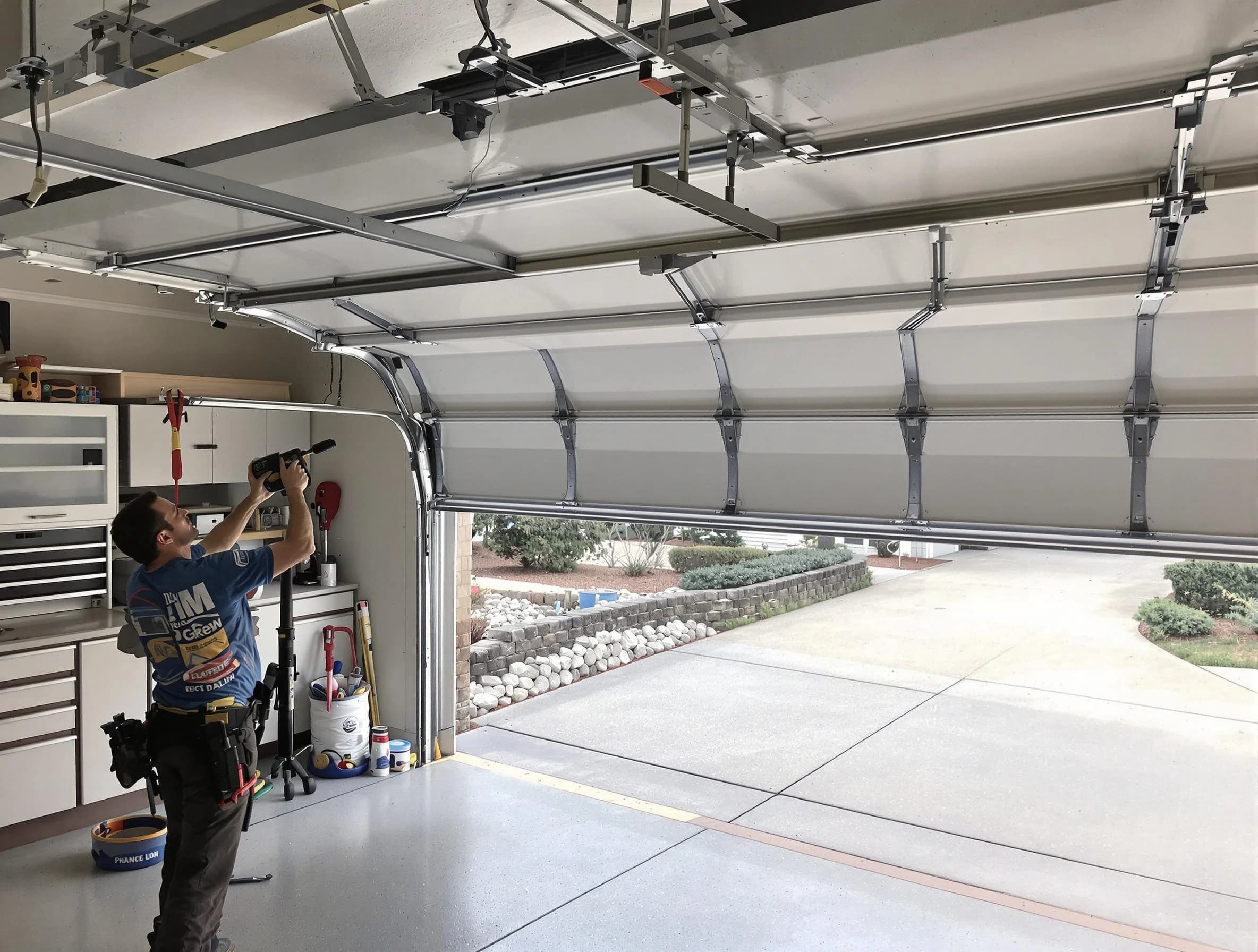 Garage door track repair service by Middlesex Garage Door Repair in Middlesex